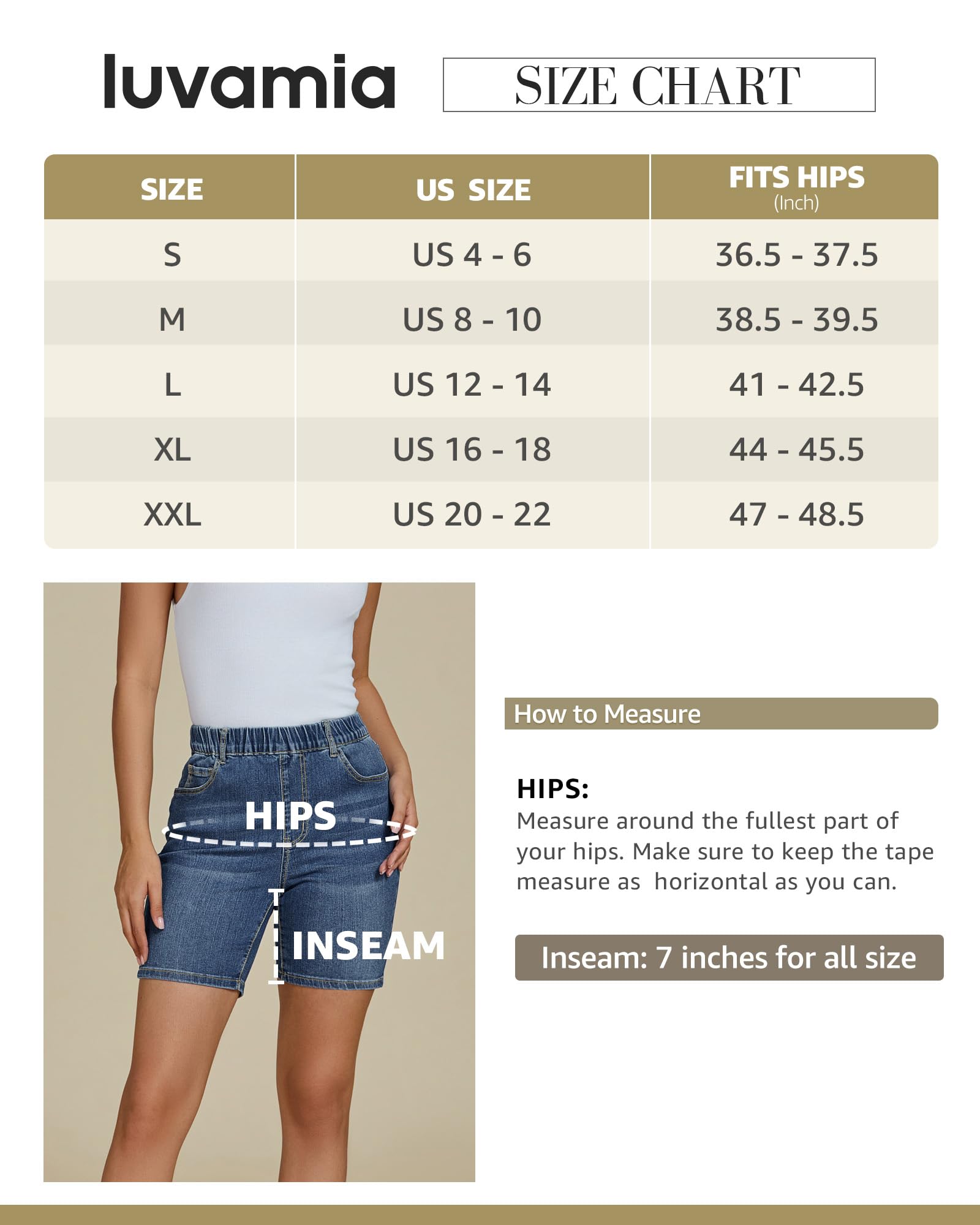 Foto 5 | Pantalones Cortos De Mezclilla Luvamia Para Mujer, Vaqueros Sin Cordones, Azul Índigo, Talla Xl - Venta Internacional.