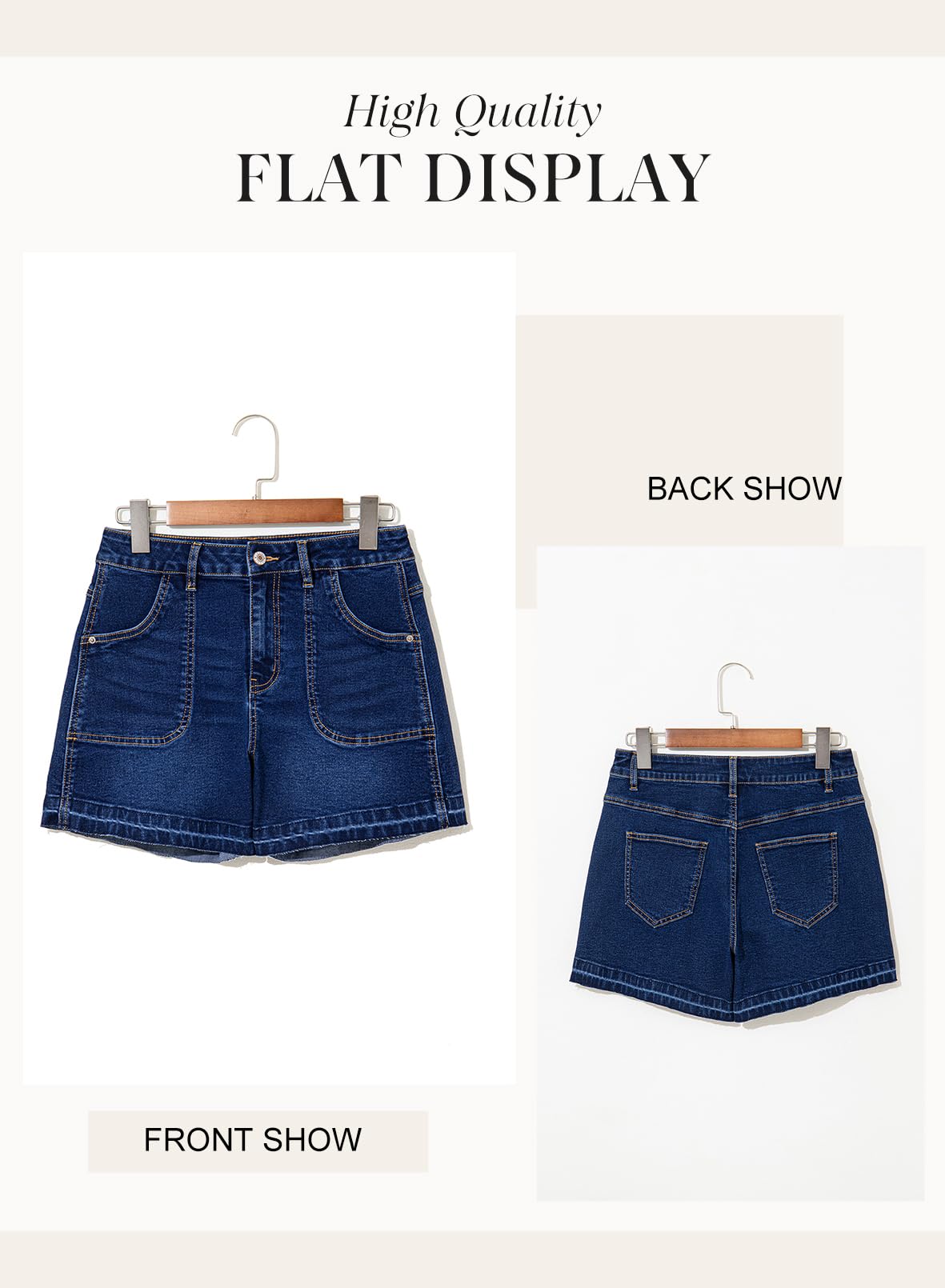 Foto 5 pulgar | Pantalones Cortos De Mezclilla Dokotoo Para Mujer, Cintura Alta, Pierna Recta, Azul - Venta Internacional.