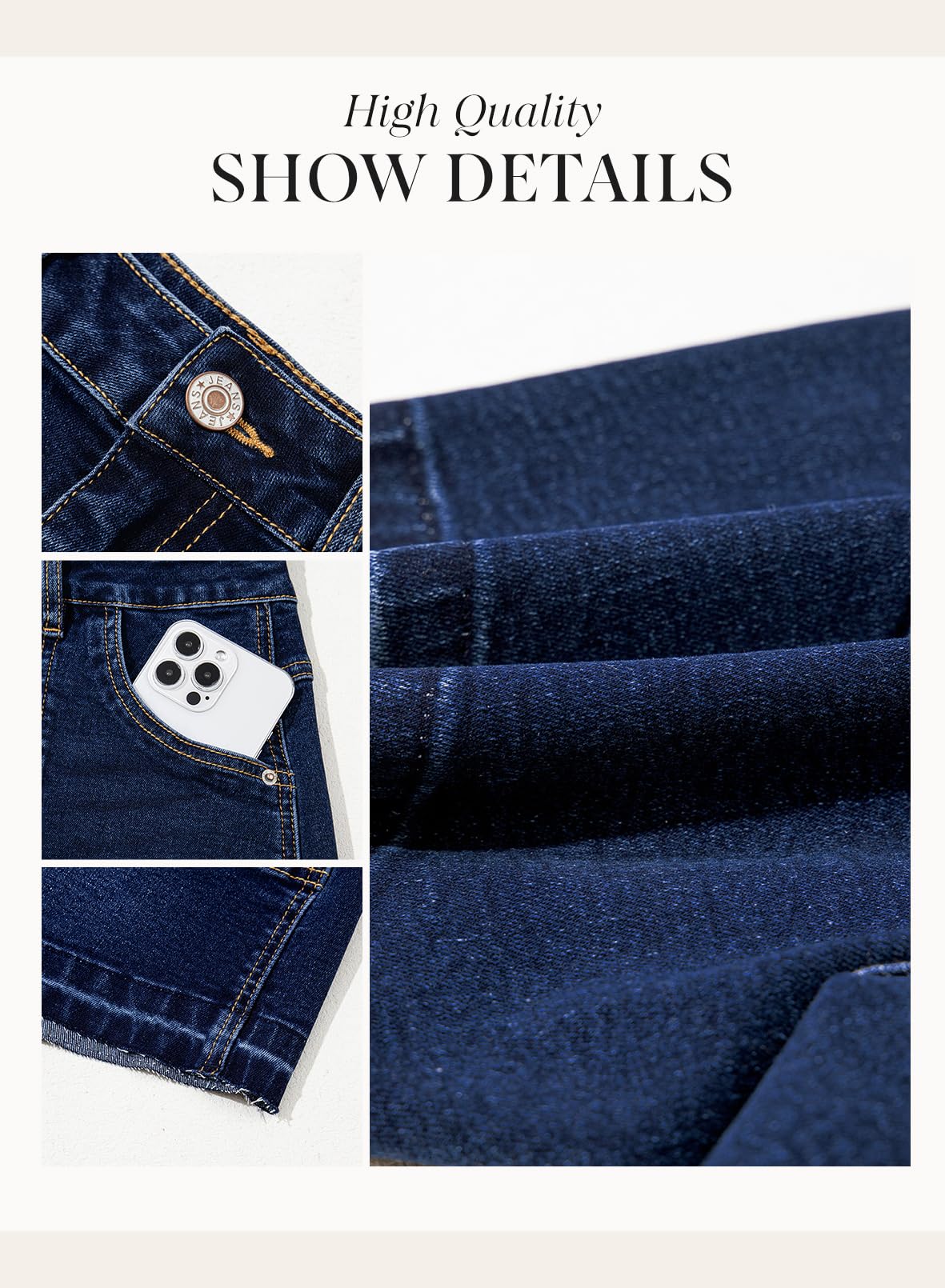 Foto 6 pulgar | Pantalones Cortos De Mezclilla Dokotoo Para Mujer, Cintura Alta, Pierna Recta, Azul - Venta Internacional.