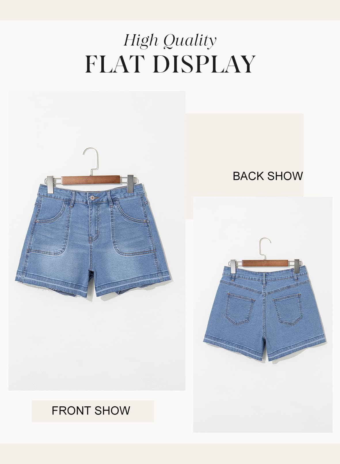 Foto 5 pulgar | Pantalones Cortos De Mezclilla Dokotoo Para Mujer, Cintura Alta, Pierna Recta - Venta Internacional.