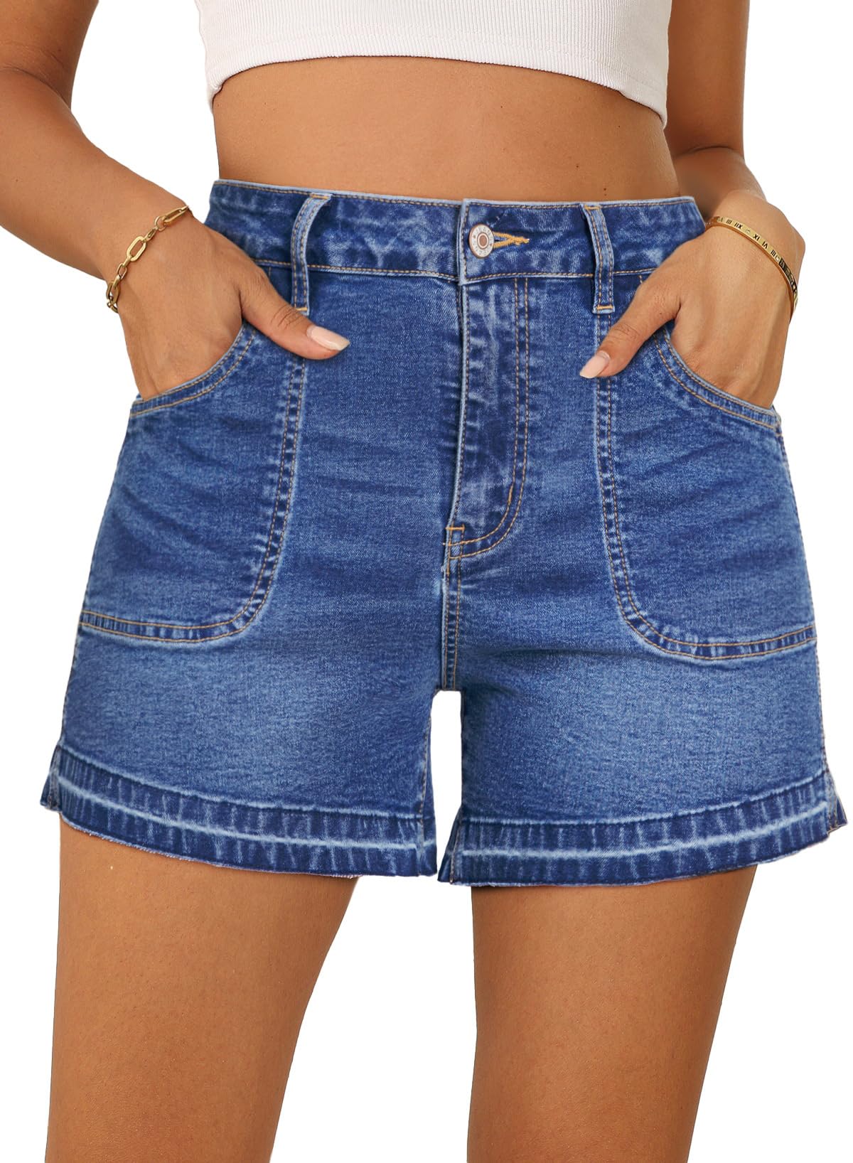 Pantalones Cortos Vaqueros Dokotoo Ashleigh Blue De Cintura Alta Para Mujer - Venta Internacional.