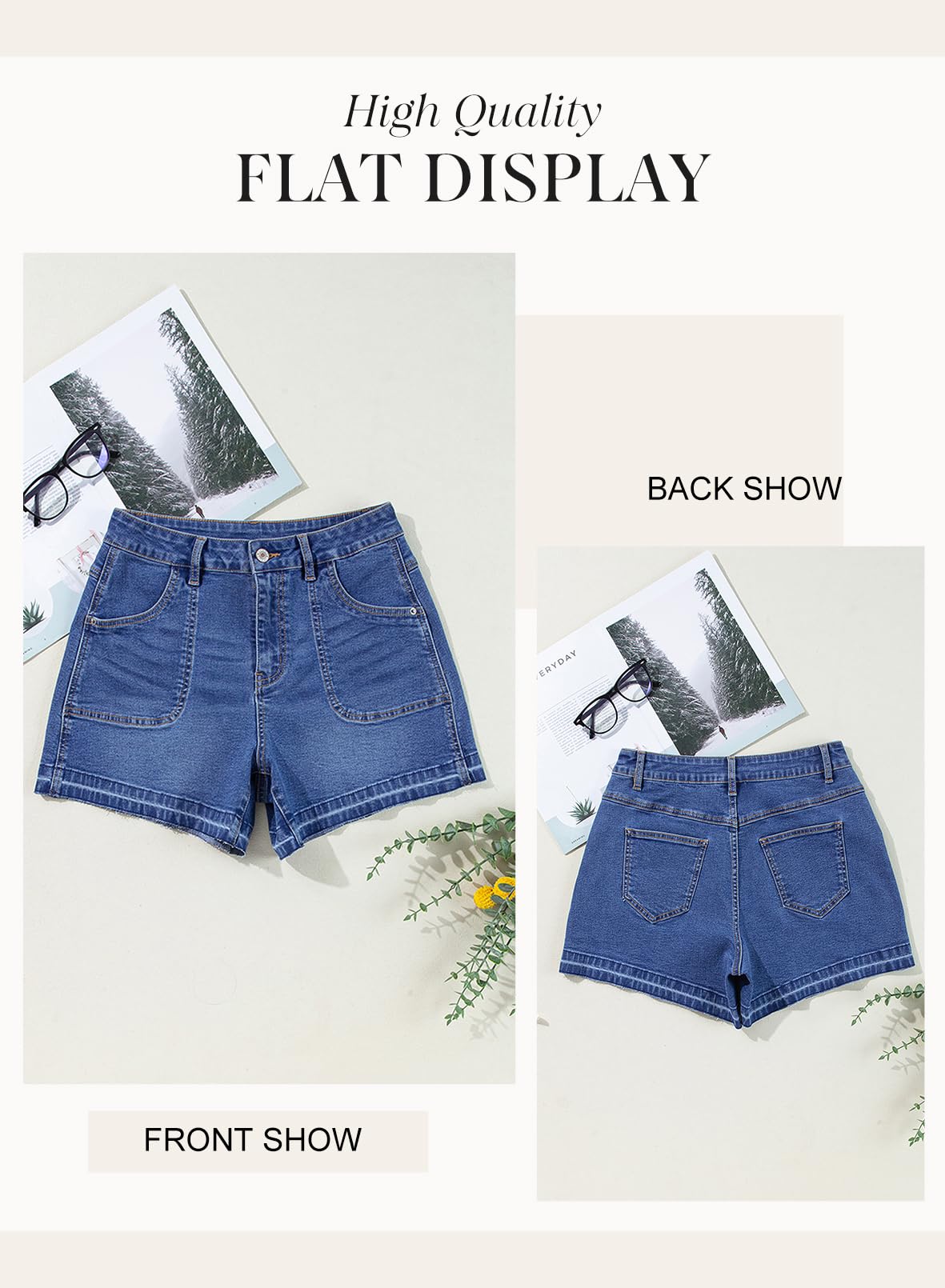 Foto 4 pulgar | Pantalones Cortos Vaqueros Dokotoo Ashleigh Blue De Cintura Alta Para Mujer - Venta Internacional.