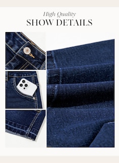 Foto 5 | Pantalones Cortos De Mezclilla Dokotoo Para Mujer, Cintura Alta, Pierna Recta, Azul - Venta Internacional.