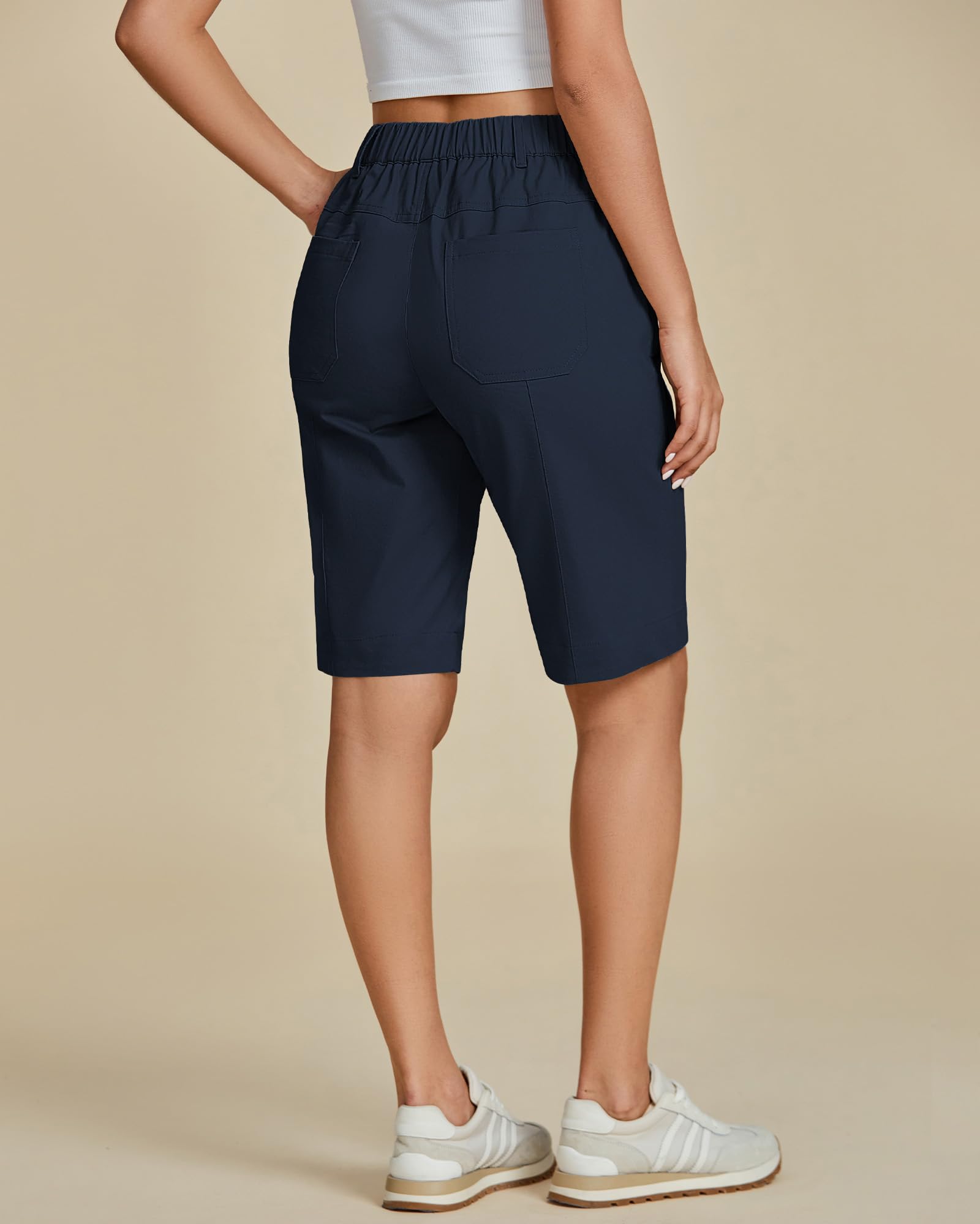 Foto 4 pulgar | Bermudas Luvamia Hasta La Rodilla, Color Azul Oscuro, Talla L, 12 A 14 Años, Para Mujer - Venta Internacional.