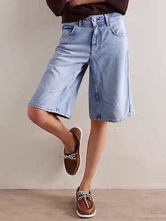 Foto 5 | Pantalones Cortos De Mezclilla Cicy Bell Para Mujer, De Verano, Pierna Ancha, Talle Medio - Venta Internacional.