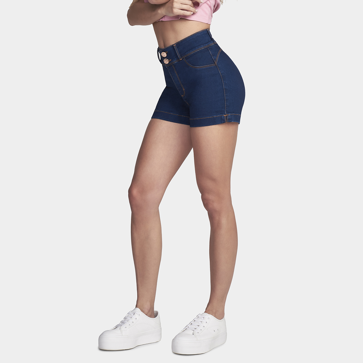 Foto 2 pulgar | Short Mujer Push Up Cintura Alta Stretch 6057stob
