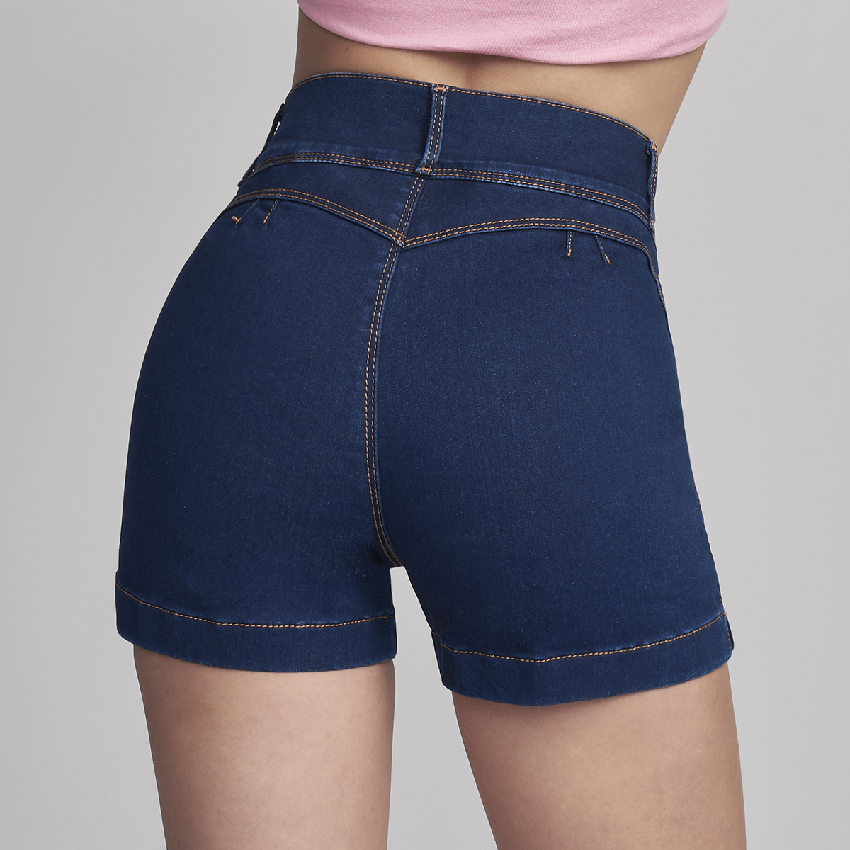 Foto 4 pulgar | Short Mujer Push Up Cintura Alta Stretch 6057stob