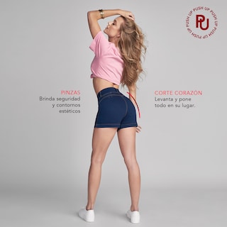 Foto 5 | Short Mujer Push Up Cintura Alta Stretch 6057stob