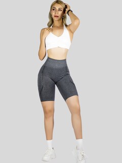 Foto 2 | Set De 2 Short Mujer Shores Deportivo Casual Sh-061-px2 Gris Oscuro X2 Chort Push Up