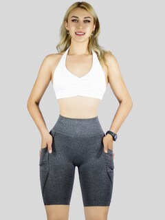 Foto 4 | Set De 2 Short Mujer Shores Deportivo Casual Sh-061-px2 Gris Oscuro X2 Chort Push Up