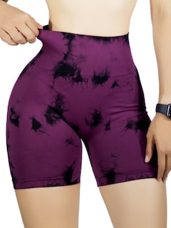 Foto 1 | Biker Short Mujer Stretch Shore Dama Sh-063 Vino Chores Gym Talle Alto