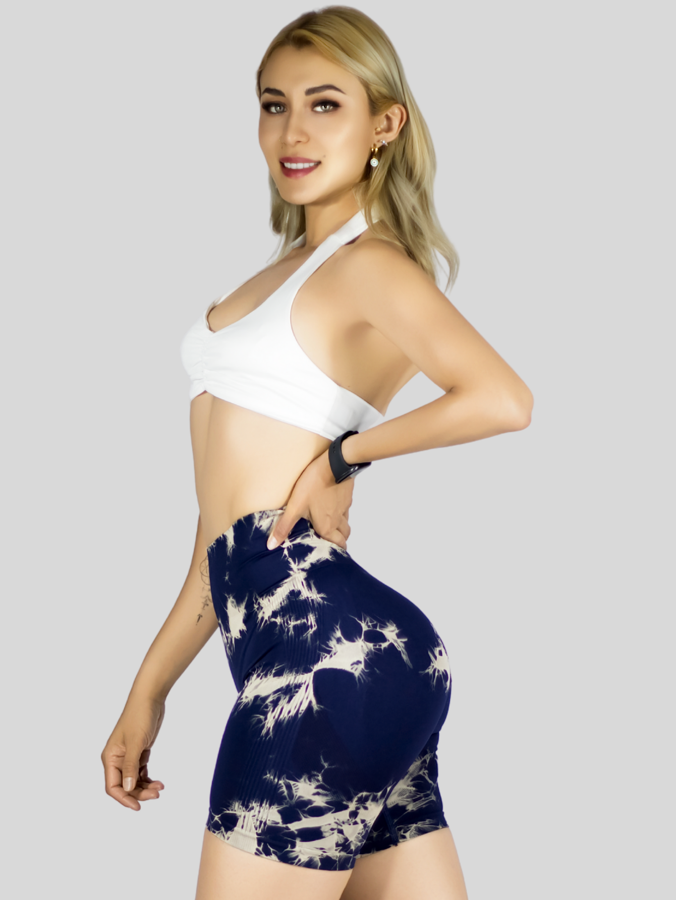 Foto 6 | Biker Short Mujer Stretch Shore Dama Sh-063 Marino Chores Gym Talle Alto