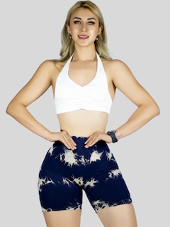 Foto 5 | Biker Short Mujer Stretch Shore Dama Sh-063 Marino Chores Gym Talle Alto