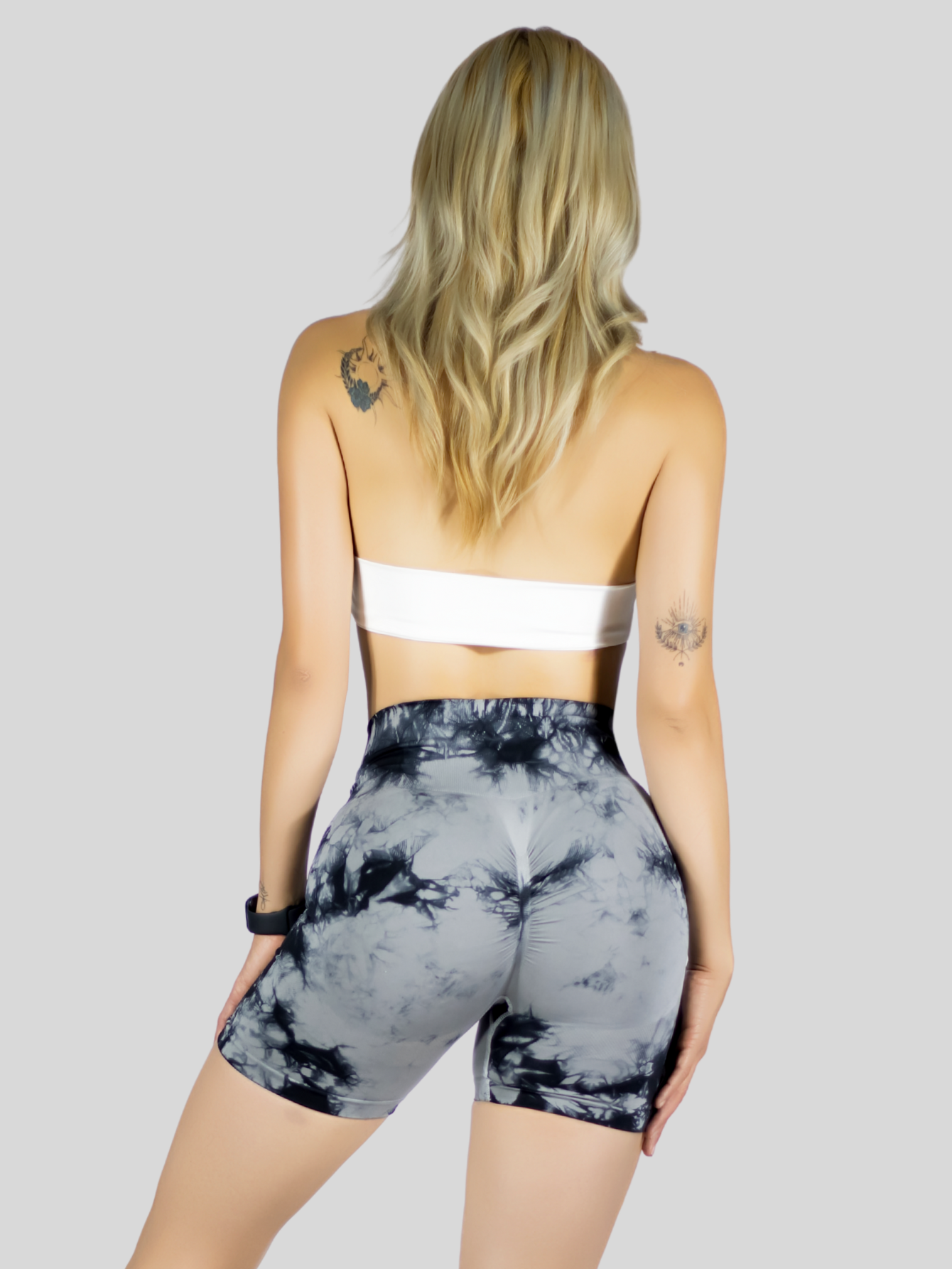 Foto 7 pulgar | Biker Short Mujer Stretch Shore Dama Sh-063 Gris Claro Chores Gym Talle Alto