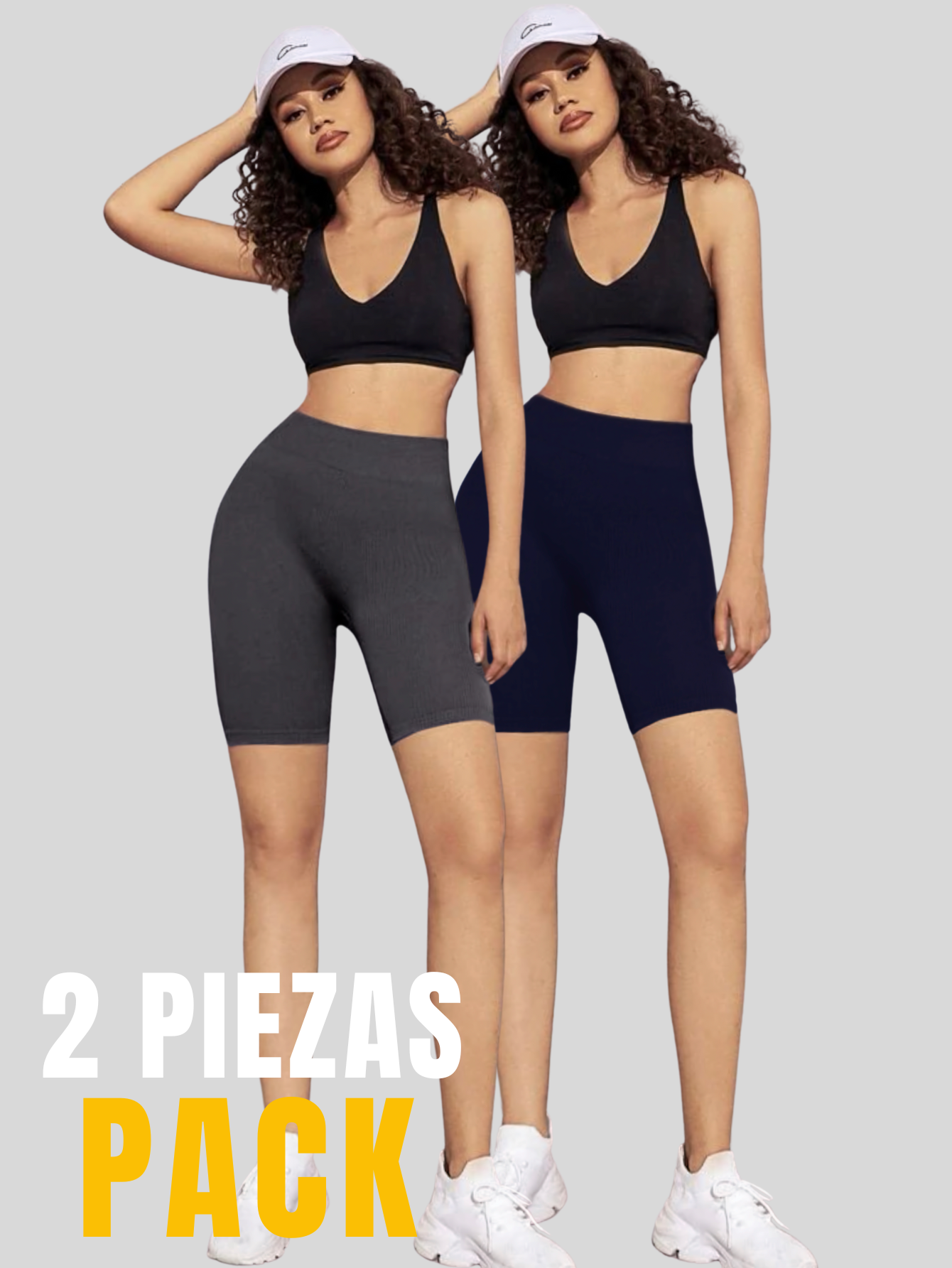 Foto 6 pulgar | Set De 2 Short Biker Mujer Shores Deportivos Sh-041-px2 Variedad De Colores Dama Chort Gym