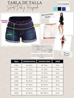 Foto 7 | Short De Mezclilla Stretch Para Mujer Tiro Alto Estilo Rasgado Pineda Jeans Azul Marino