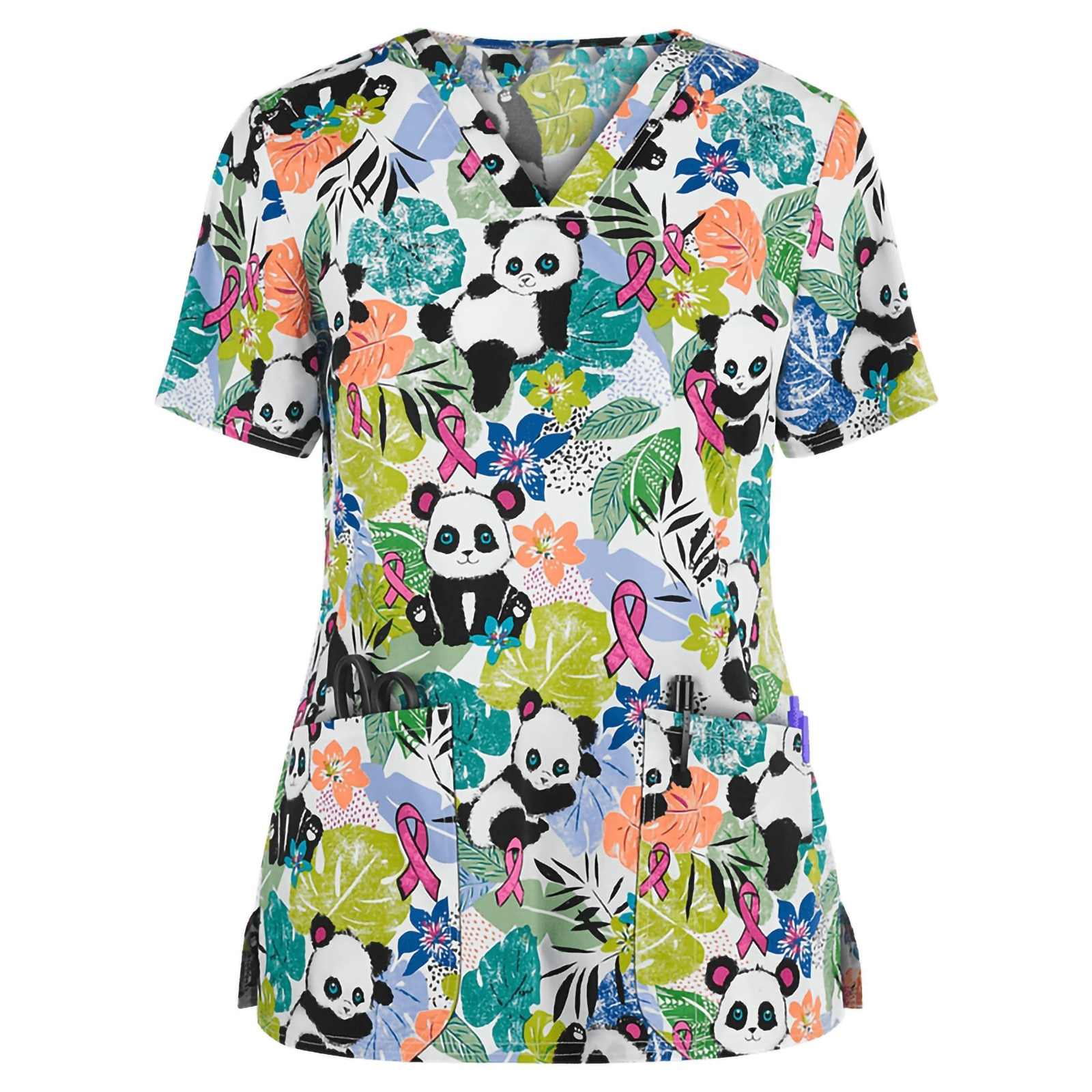 Foto 2 | Venta Internacional - Tops De Manga Corta Con Cuello En V Para Mujer (#verde)