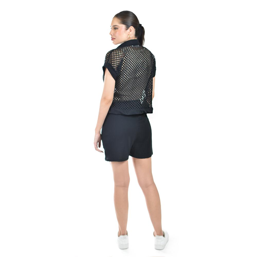 Foto 4 pulgar | Set Con Diseño De Malla Calada Roman Fashion /juvenil, 4364 (negro) Negro