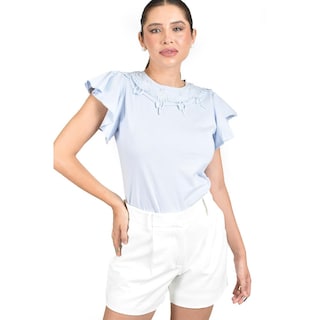 Foto 4 | Short De Vestir Con Pinzas Roman Fashion/ Juvenil, 31404 (blanco) Blanco