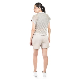 Foto 3 | Set Con Diseño De Malla Calada Roman Fashion /juvenil, 4364 (beige) Beige