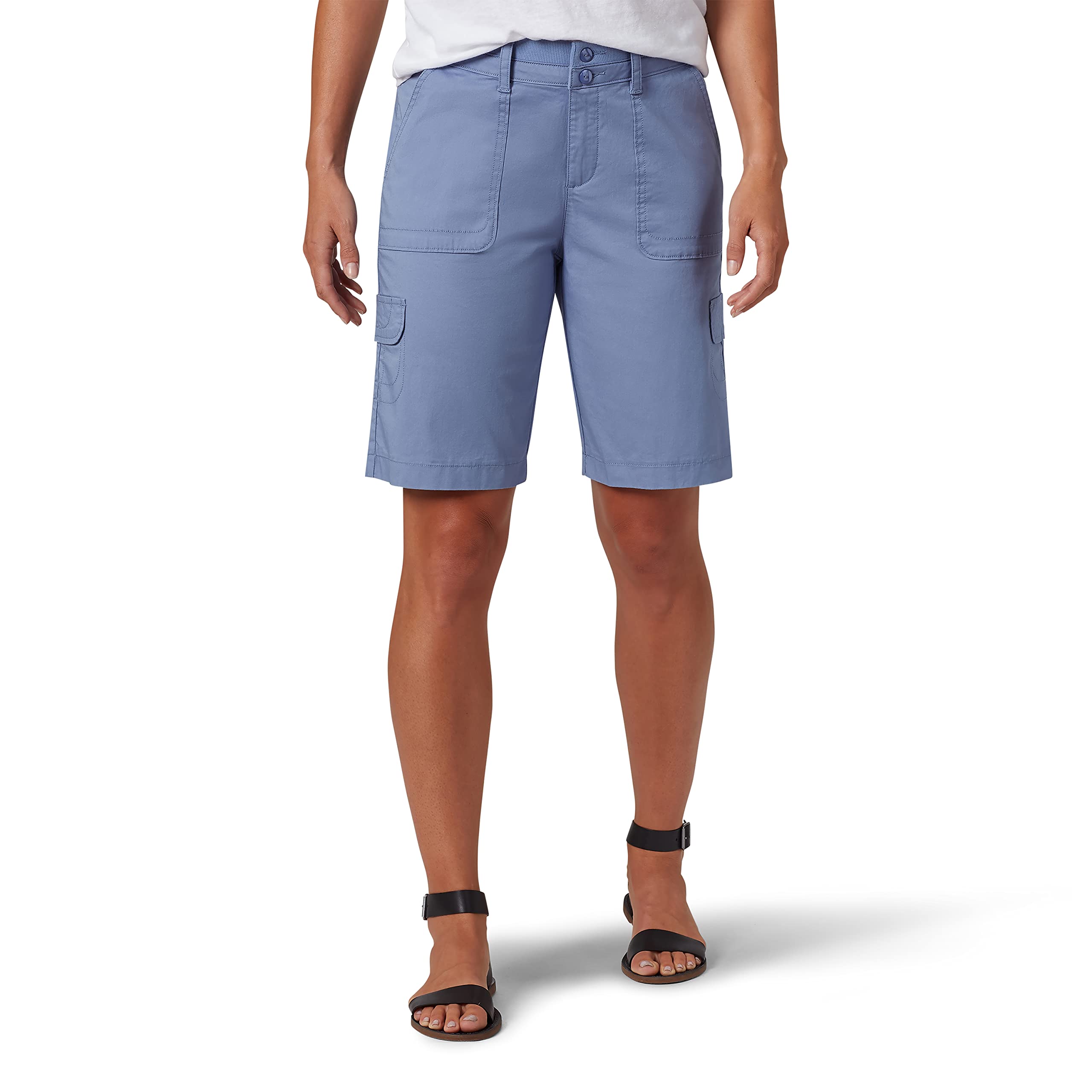 Foto 2 pulgar | Bermudas Cortas Lee Avey Con Cintura Holgada De Punto Para Mujer - Venta Internacional.