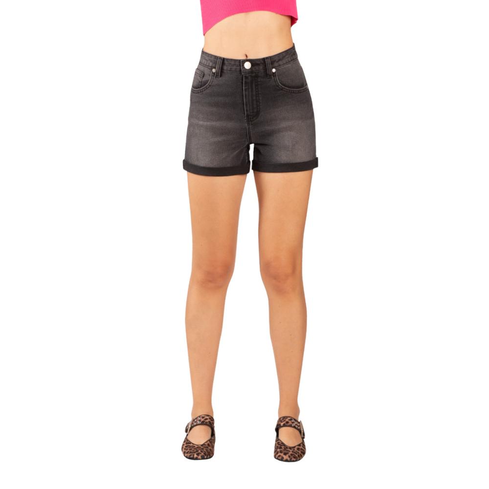 Foto 2 pulgar | Short Jeanswest Negro para Mujer