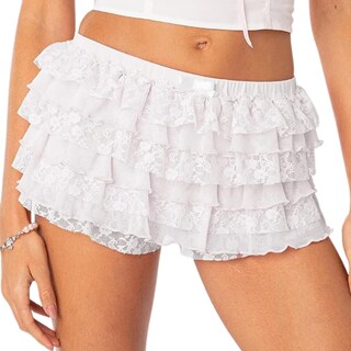 Foto 1 | Pantalones Cortos Bloomers Yimoon Lolita Con Volantes, Color Blanco Hada, Para Mujer - Venta Internacional.