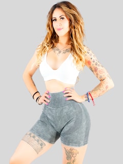 Foto 3 | Set De 3 Biker Short Mujer Stretch Shore Lic-054-px3 Variedad De Colores Dama Chores Gym Talle Alto