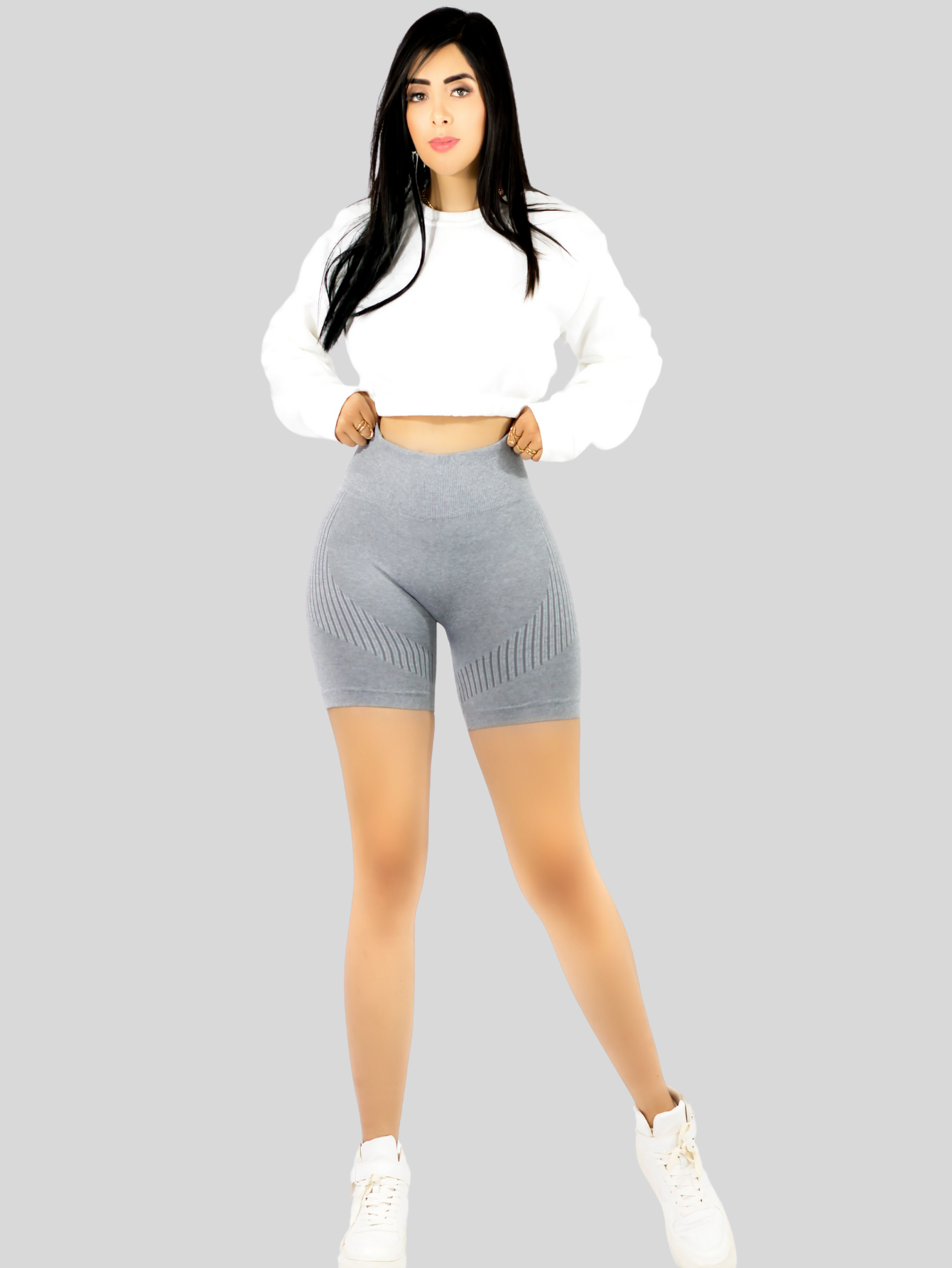Foto 2 | Set De Tres Biker Short Mujer Unitalla Stretch Sh-056-px3 Varios Colores Shore Dama Chores Gym Talle Alto