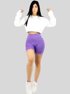 Foto 5 | Set De Tres Biker Short Mujer Unitalla Stretch Sh-056-px3 Varios Colores Shore Dama Chores Gym Talle Alto