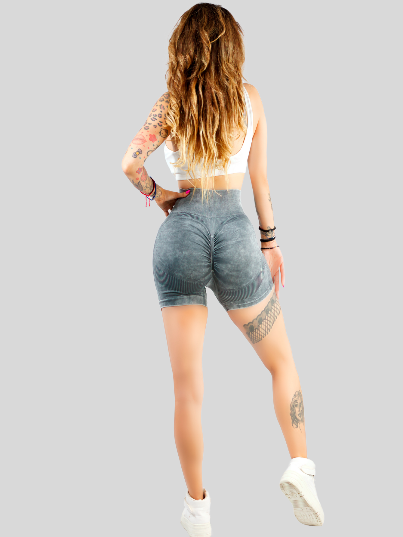 Foto 3 | Set De 3 Biker Short Mujer Stretch Shore Lic-054-px3 Variedad De Colores Dama Chores Gym Talle Alto