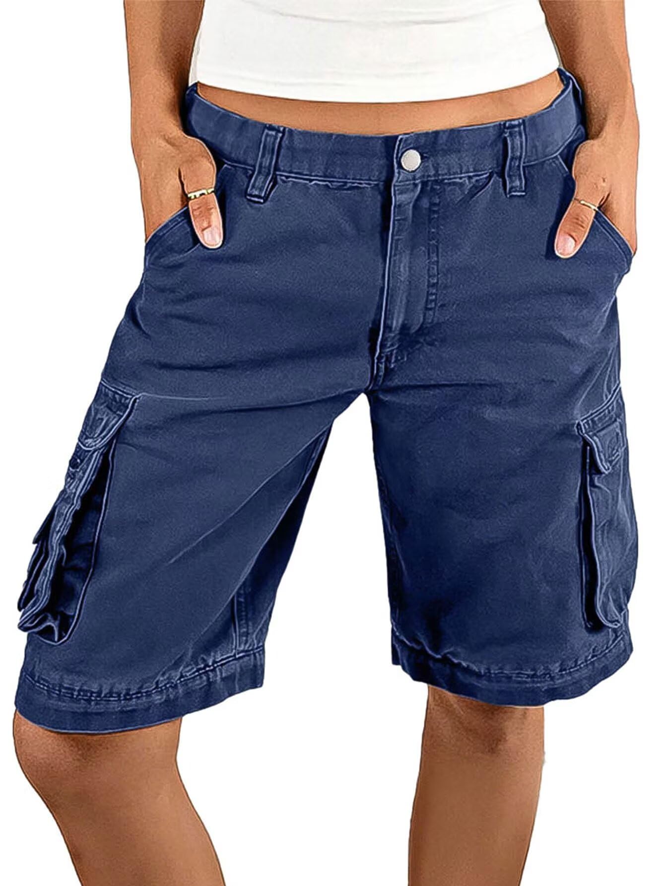 Foto 1 | Bermudas Flamingals Para Mujer Azul Marino Denim 2xl - Venta Internacional.
