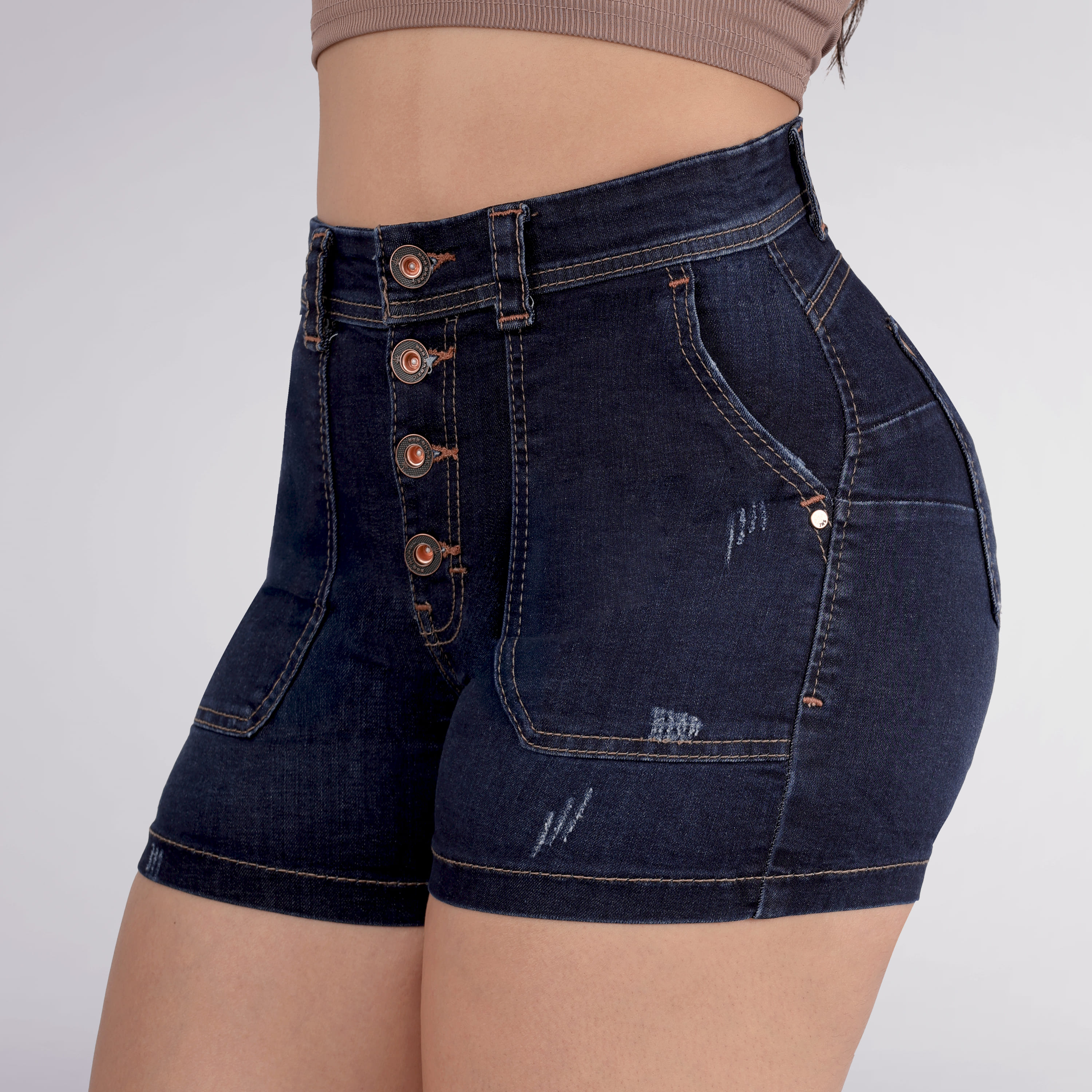 Foto 3 pulgar | Short Mujer Mezclilla Dama Colombiano Linea Premium Sea Brazil