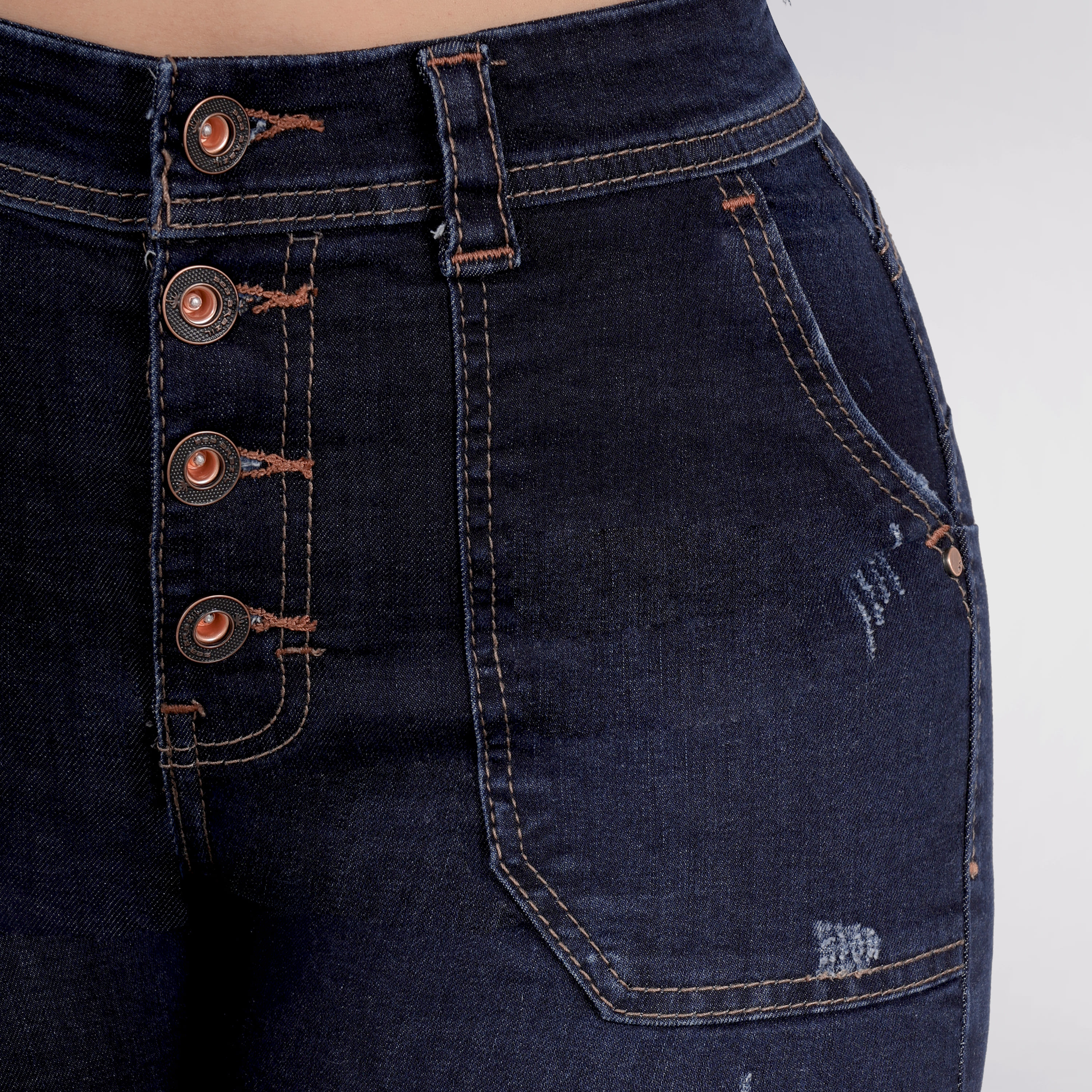 Foto 3 | Short Mujer Mezclilla Dama Colombiano Linea Premium Sea Brazil