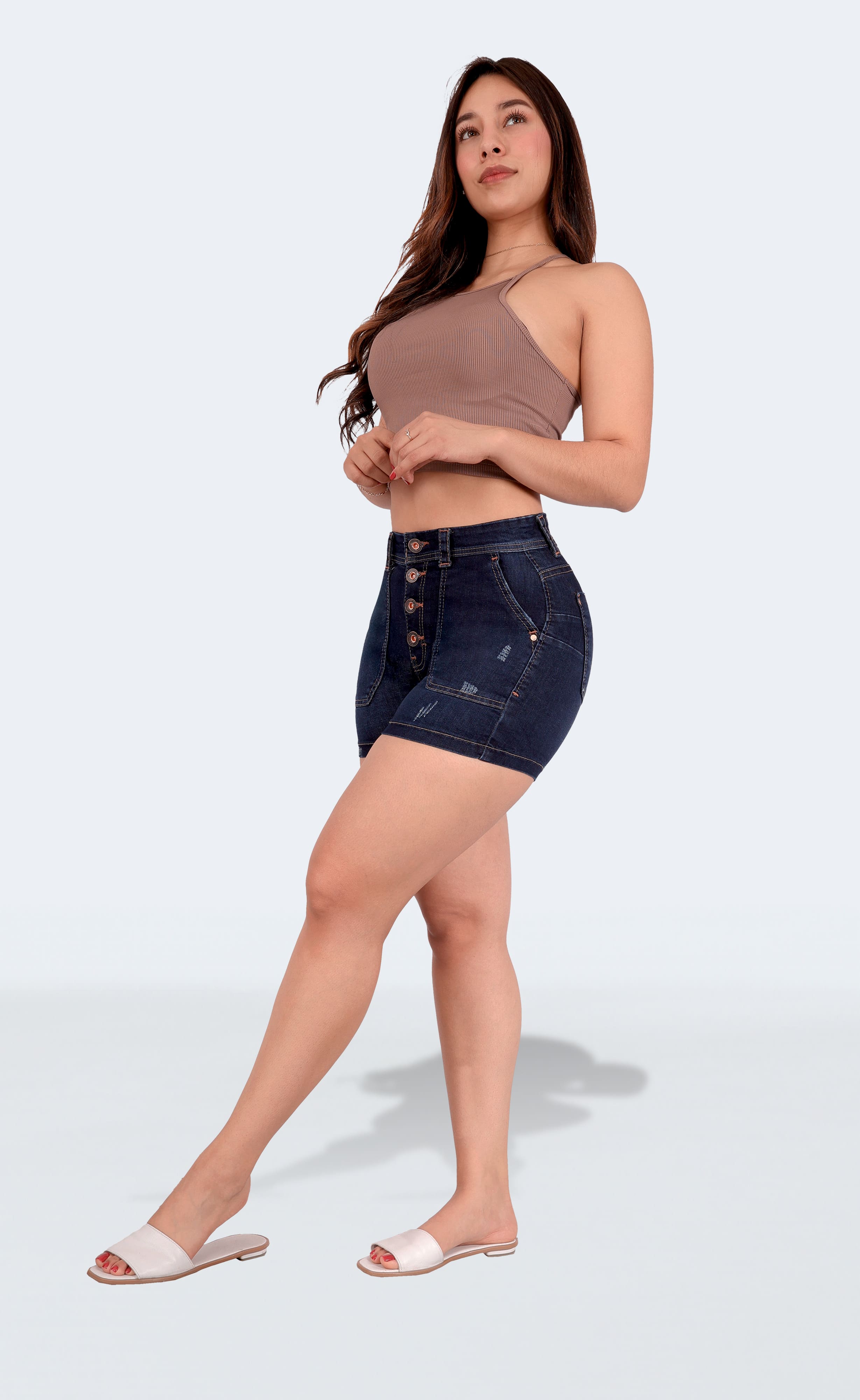 Foto 6 pulgar | Short Mujer Mezclilla Dama Colombiano Linea Premium Sea Brazil