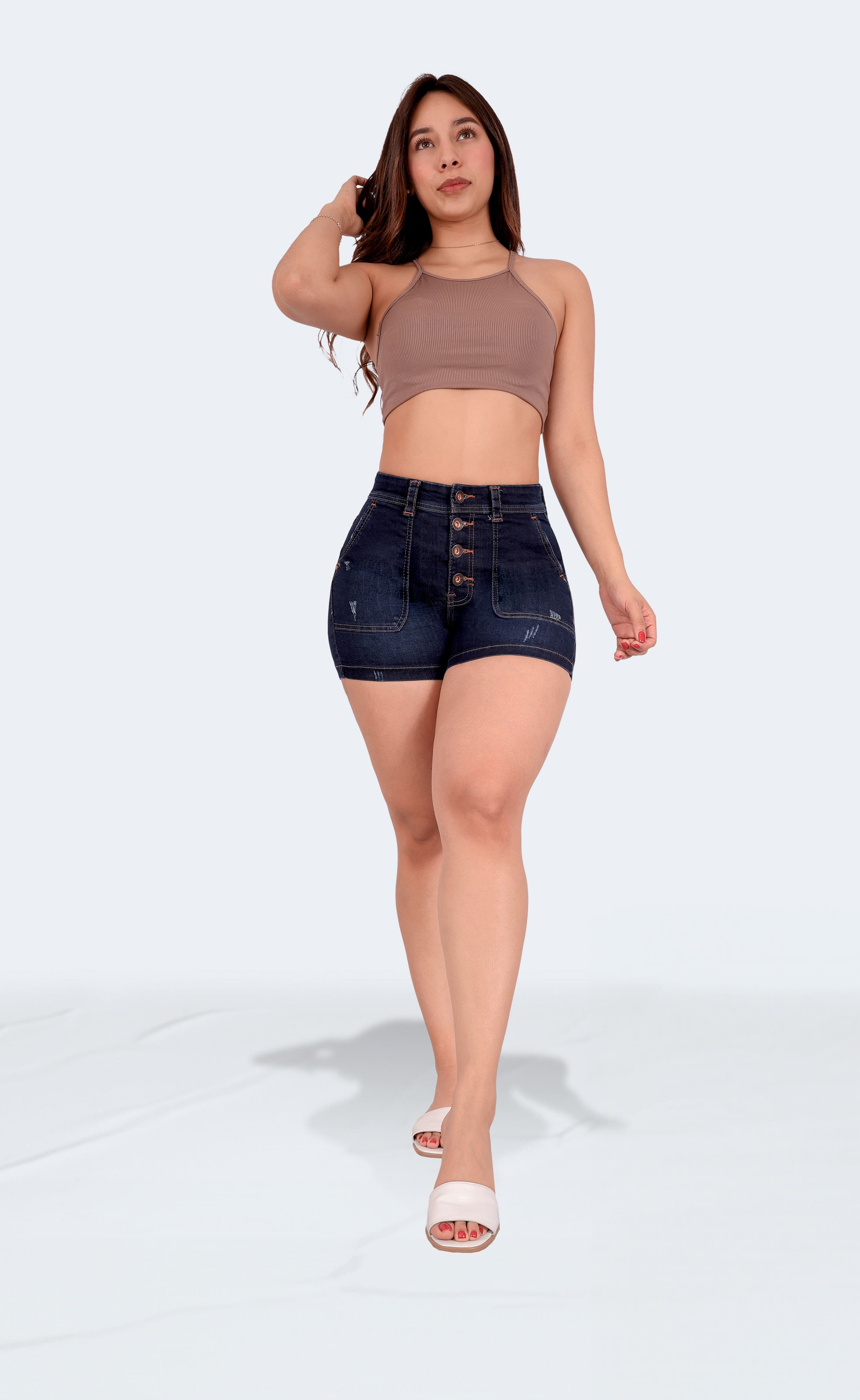 Foto 7 | Short Mujer Mezclilla Dama Colombiano Linea Premium Sea Brazil