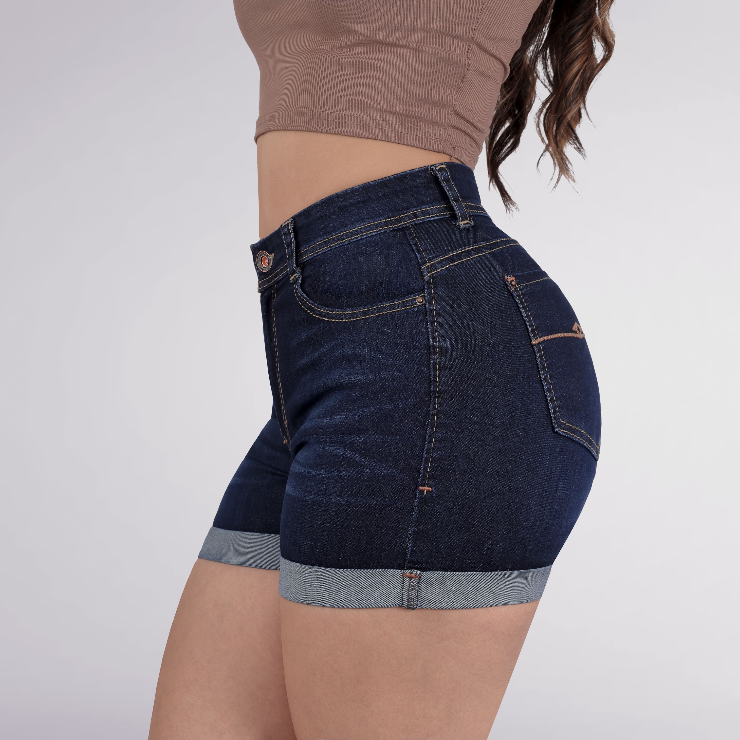 Foto 4 pulgar | Short Mujer Mezclilla Dama Colombiano Linea Premium Sea Brazil