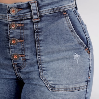 Foto 2 | Short Mujer Mezclilla Dama Colombiano Linea Premium Sea Brazil