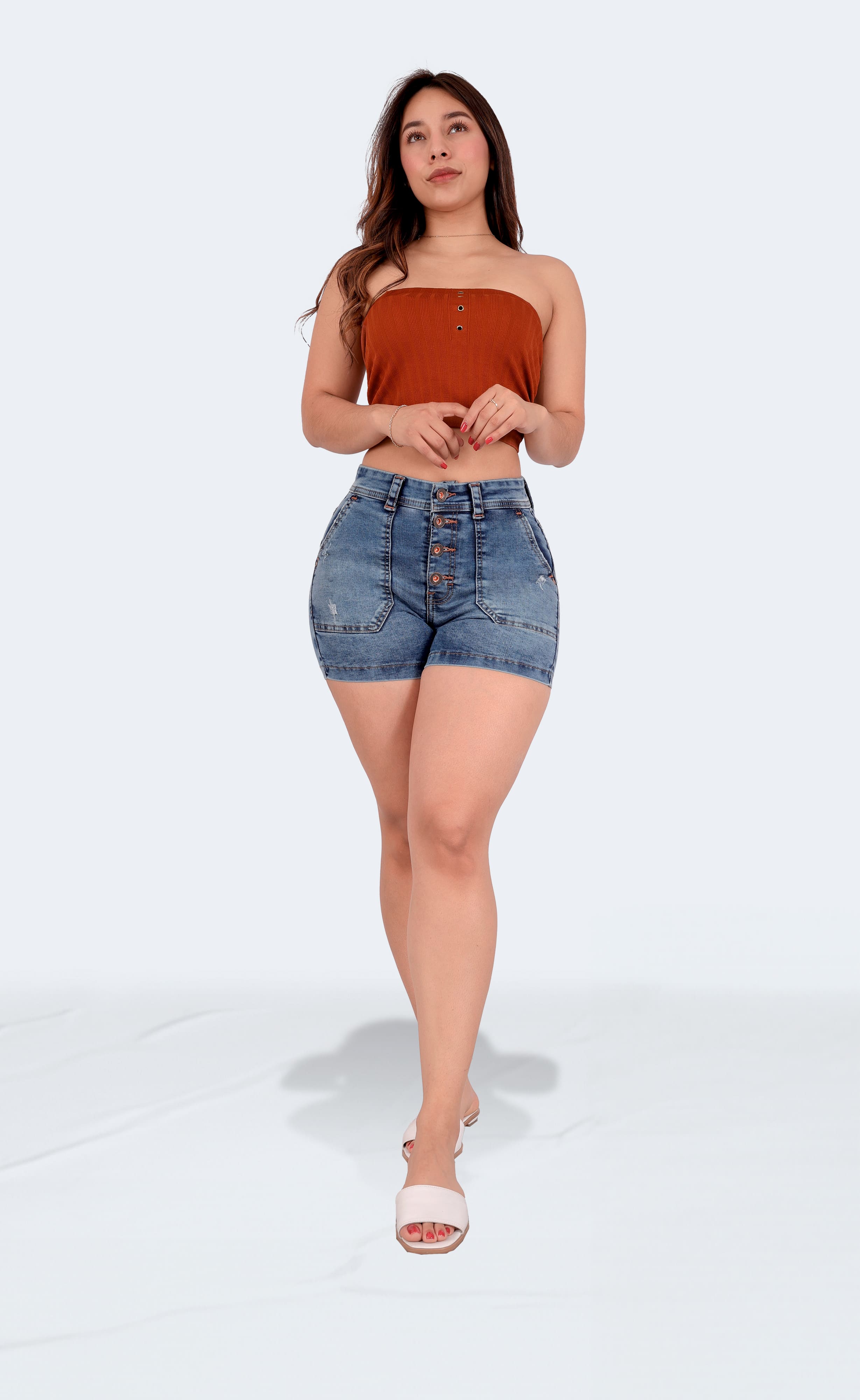 Foto 7 pulgar | Short Mujer Mezclilla Dama Colombiano Linea Premium Sea Brazil