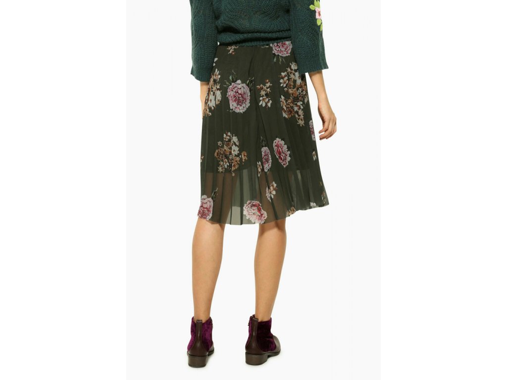 Foto 3 | Falda ''lisa'' Desigual color Verde