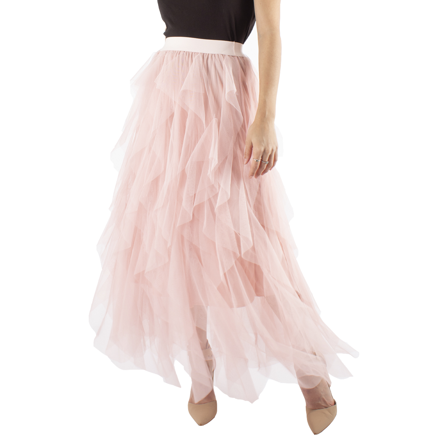 Maxi Falda AMAD Rosa Tul de Olanes