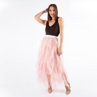 Foto 2 | Maxi Falda AMAD Rosa Tul de Olanes
