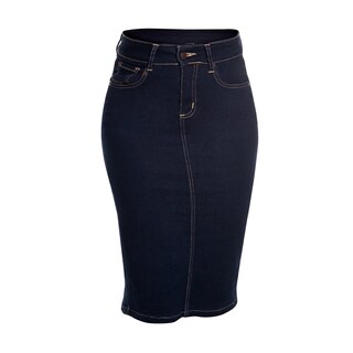 Foto 2 | Falda de Mezclilla Pineda Jeans Larga Stretch Azul para Dama