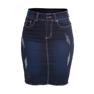 Foto 2 | Falda Mezclilla Stretch Pineda Jeans 3/4 Azul para Mujer