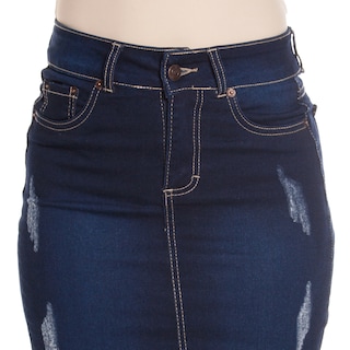 Foto 5 | Falda Mezclilla Stretch Pineda Jeans 3/4 Azul para Mujer