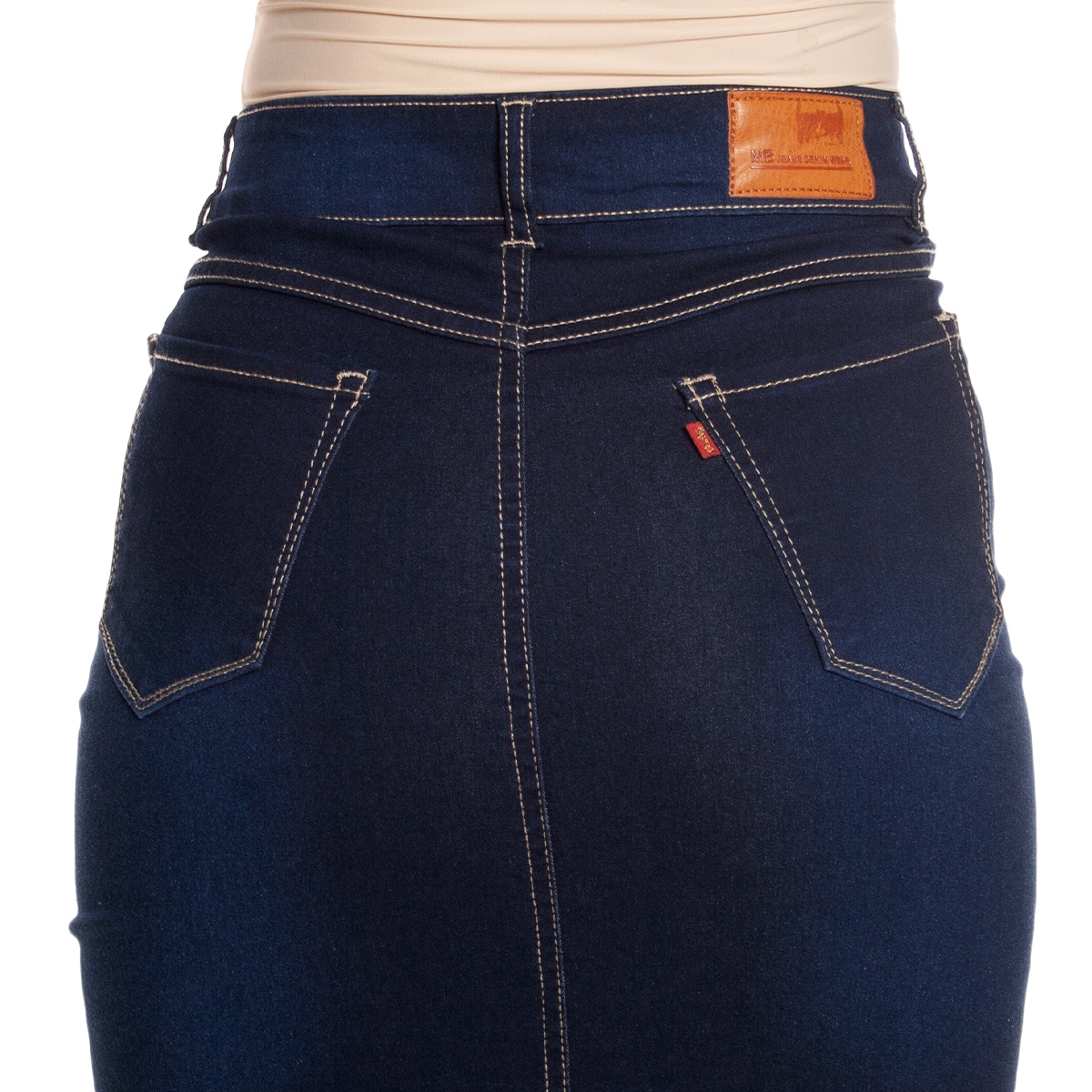 Foto 6 | Falda Mezclilla Stretch Pineda Jeans 3/4 Azul para Mujer