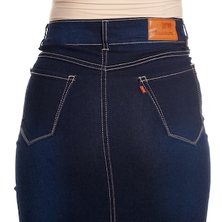 Foto 6 | Falda Mezclilla Stretch Pineda Jeans 3/4 Azul para Mujer