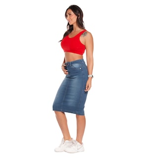 Foto 3 | Falda de Mezclilla Pineda Jeans para Mujer