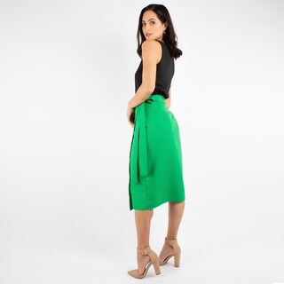 Foto 3 | Falda Lápiz Cruzada Amad Color Verde