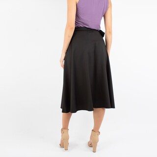 Foto 3 | Falda Cruzada Semicircular Amad color Negro